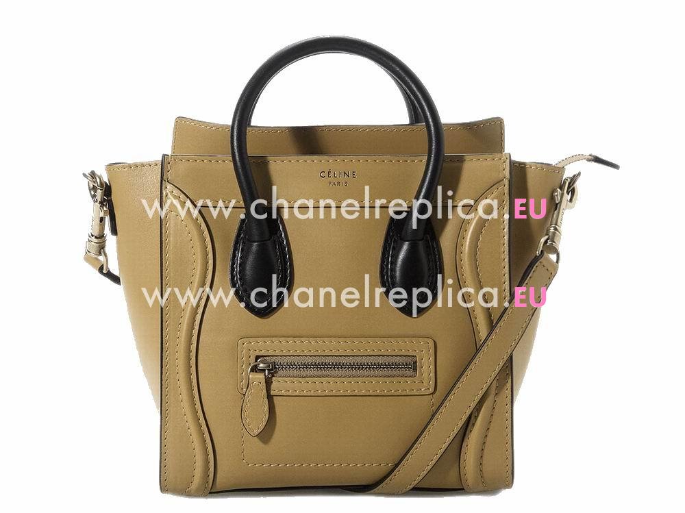 Celine Smooth Calfskin Nano Luggage Micro Earth Yellow CE62027