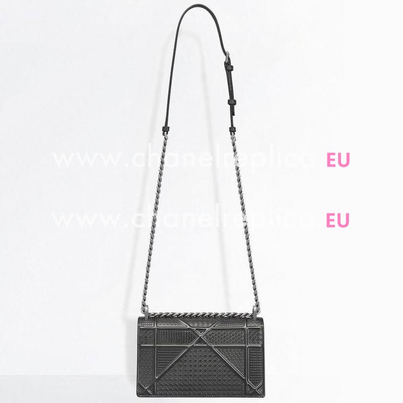 Dior SMALL DIORAMA BAG IN ONYX BLACK METALLIC CALFSKIN M0422RSKN76K