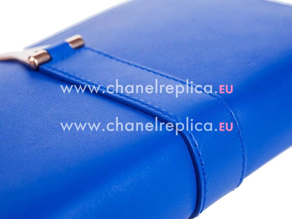 YSL Saint Leather Paris Y Calfskin Wallets In Blue YSL5321294