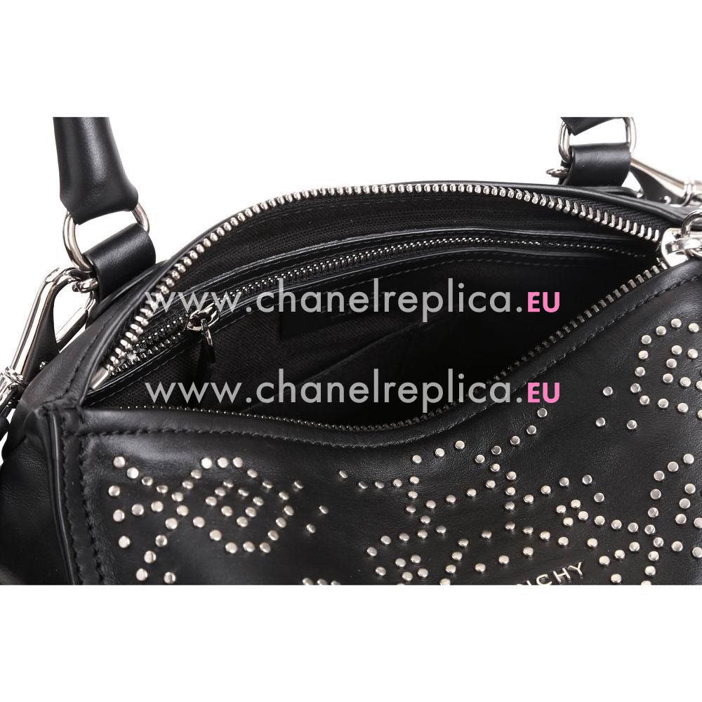 Givenchy Pandora Cowskin Rivet Bag In Black G7021508