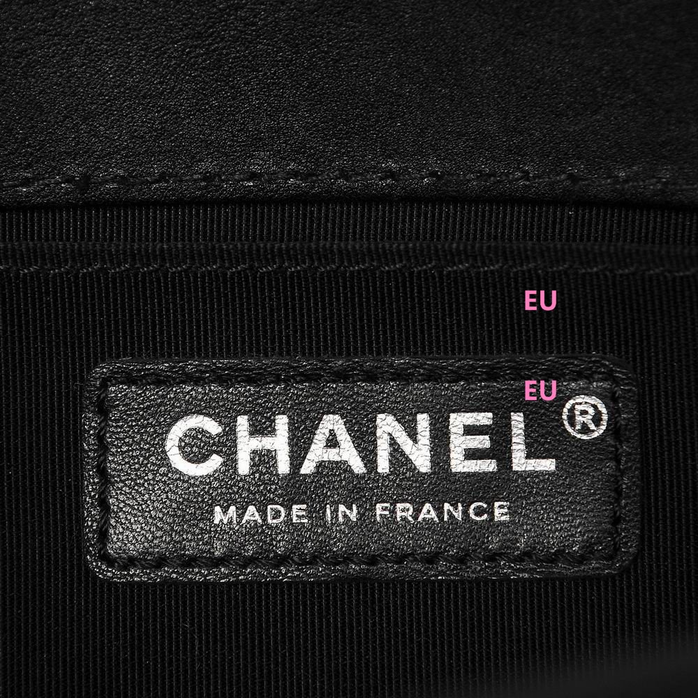 Chanel Calfskin Quilted Medium Boy Top Handle Flap Black CH5689745