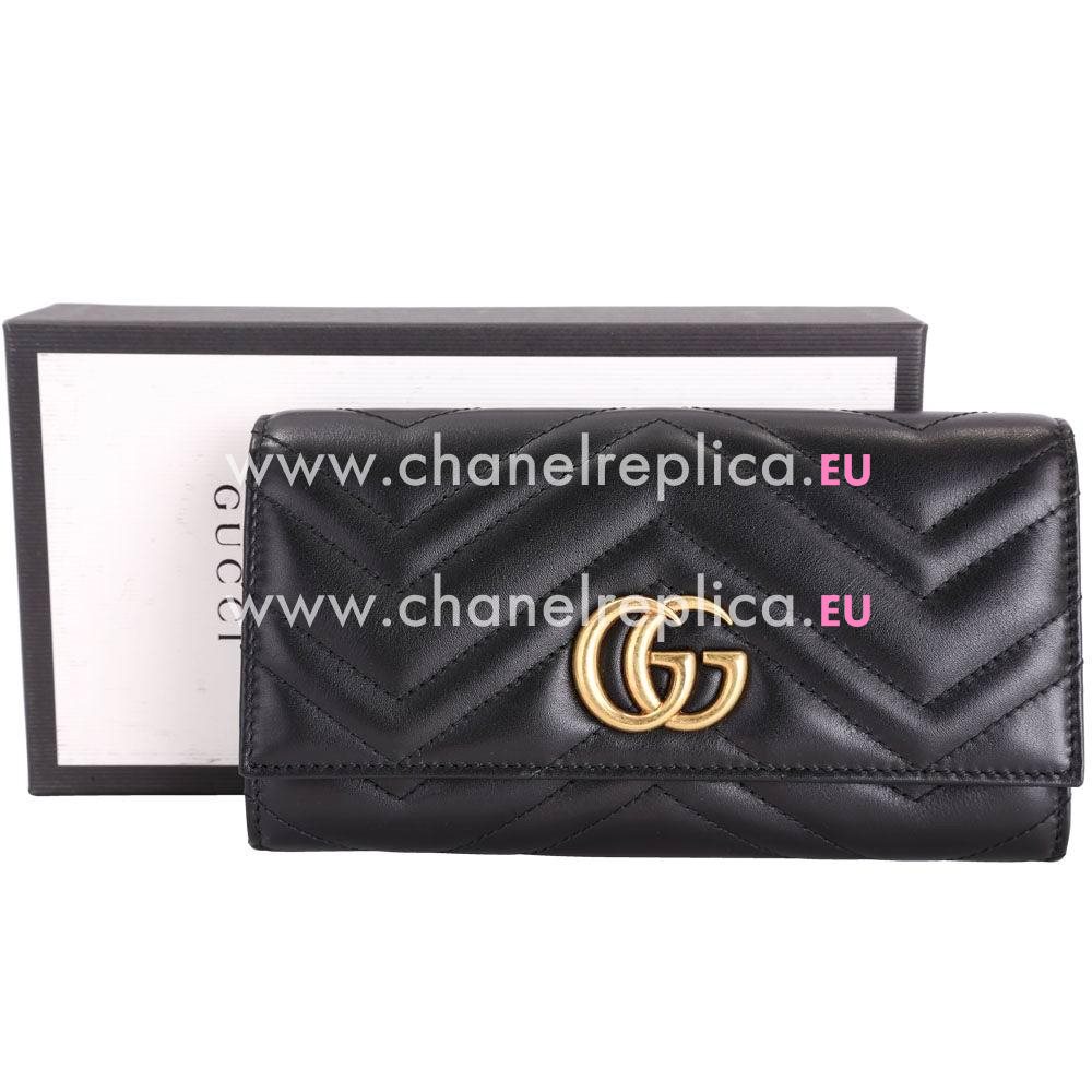 Gucci GG marmont Wellets Black G7052603