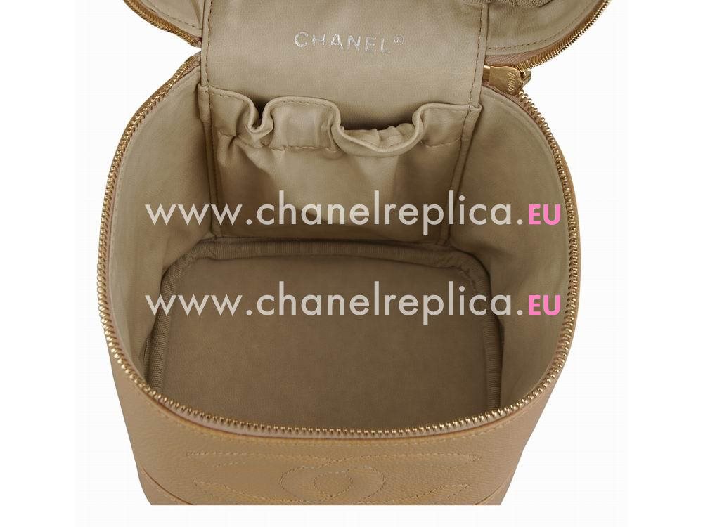 Chanel Caviar Cosmetics Case In Begie A847569