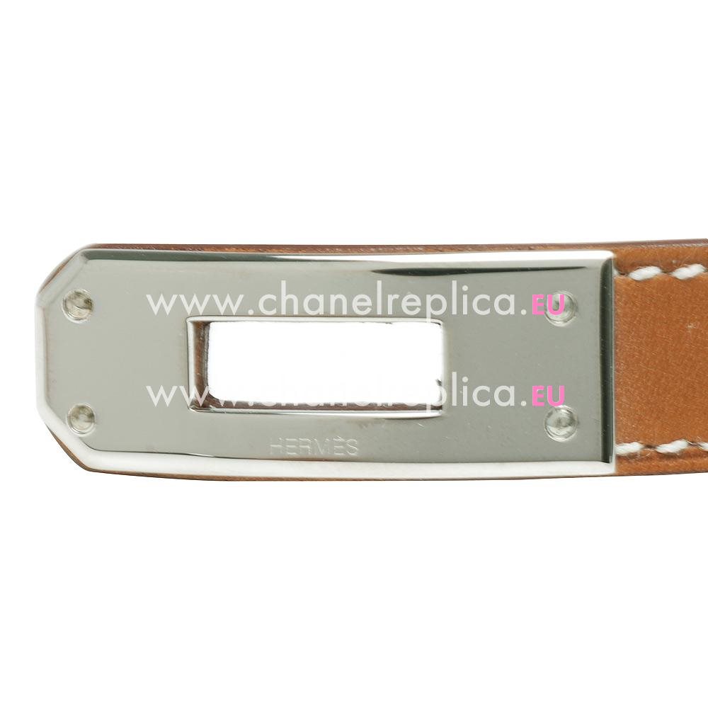 Hermes Clic Clac H Leather R-Bracelet Coffee H7022011