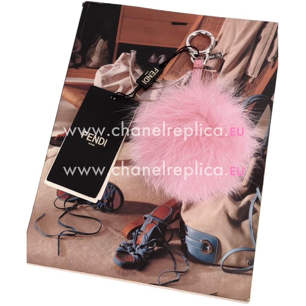 FENDI Pompon Charm Bag Bugs Calfskin The Fox Pendant Pink F6122813