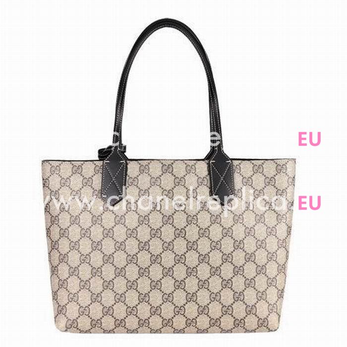 Gucci Calfskin Two Sided Tote Bag In Khaki Black G5594614