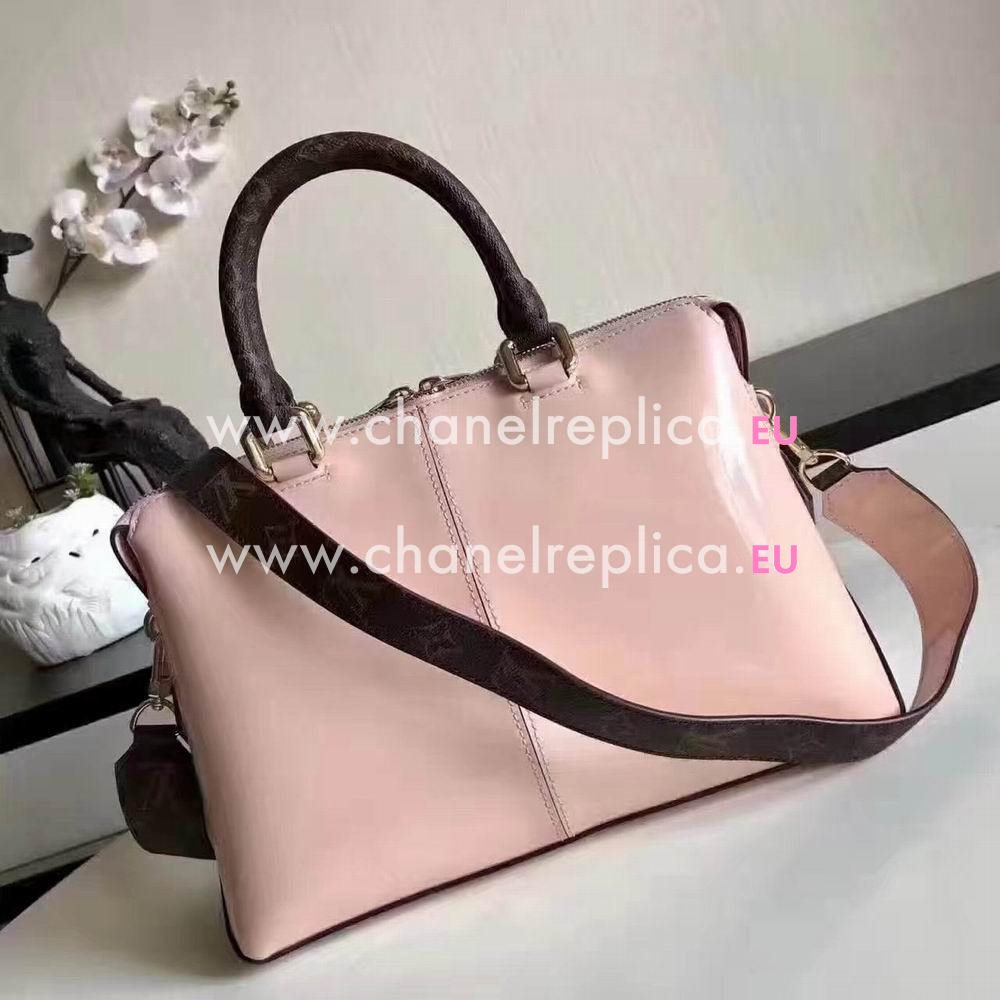 Louis Vuitton Embosses Logo Calfskin Tote Miroir Bag Rose Ballerine M54639