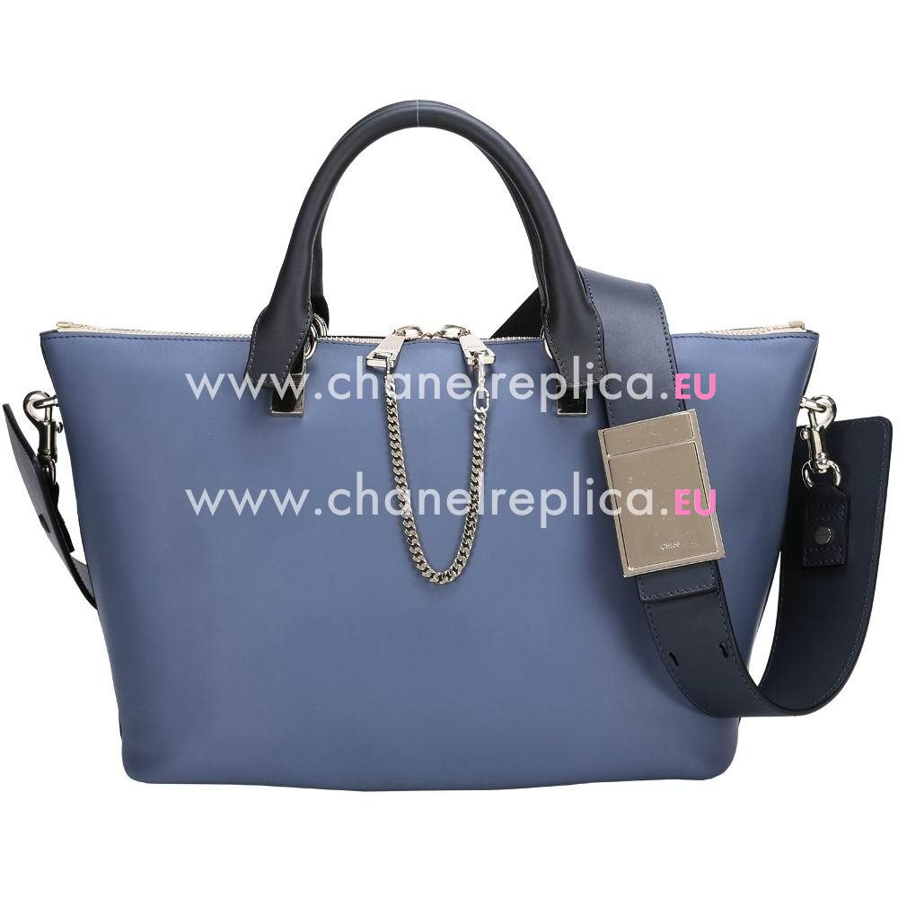 Chloe Baylee Calfskin Hand Bag In Blue/Dark Blue C5720476