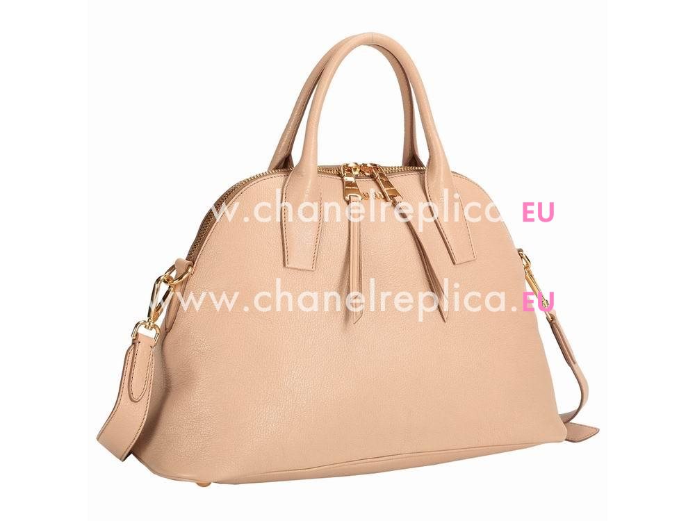 Miu Miu Madras Goat Skin Handbag In Nude MU5383