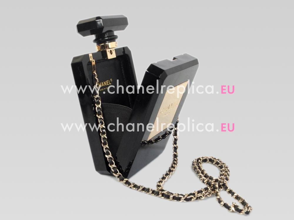 Chanel No.5 Bottle Bag Black With Gold Hardware A45899