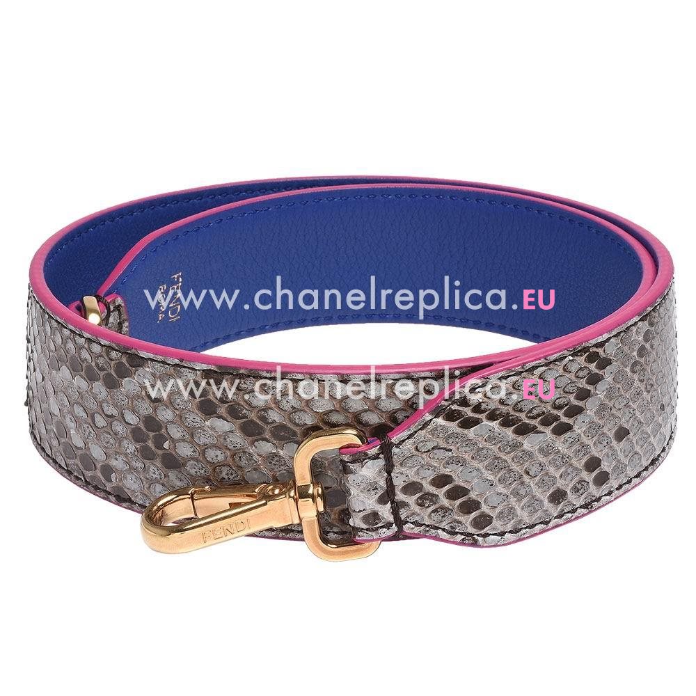 FENDI Classic Strap You Python Skin Straps Purple F1548735