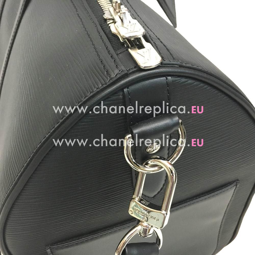 Replica Louis Vuitton X Supreme Black Epi Keepall Bandouliere 45 Bag M53433