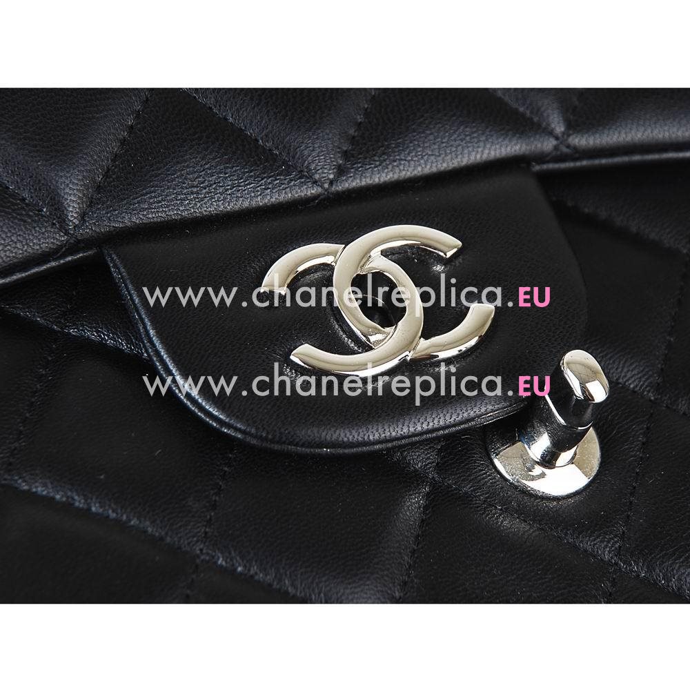 CHANEL Classic Maxi Size Rhomboids Sheepskin Bag Black C7070801