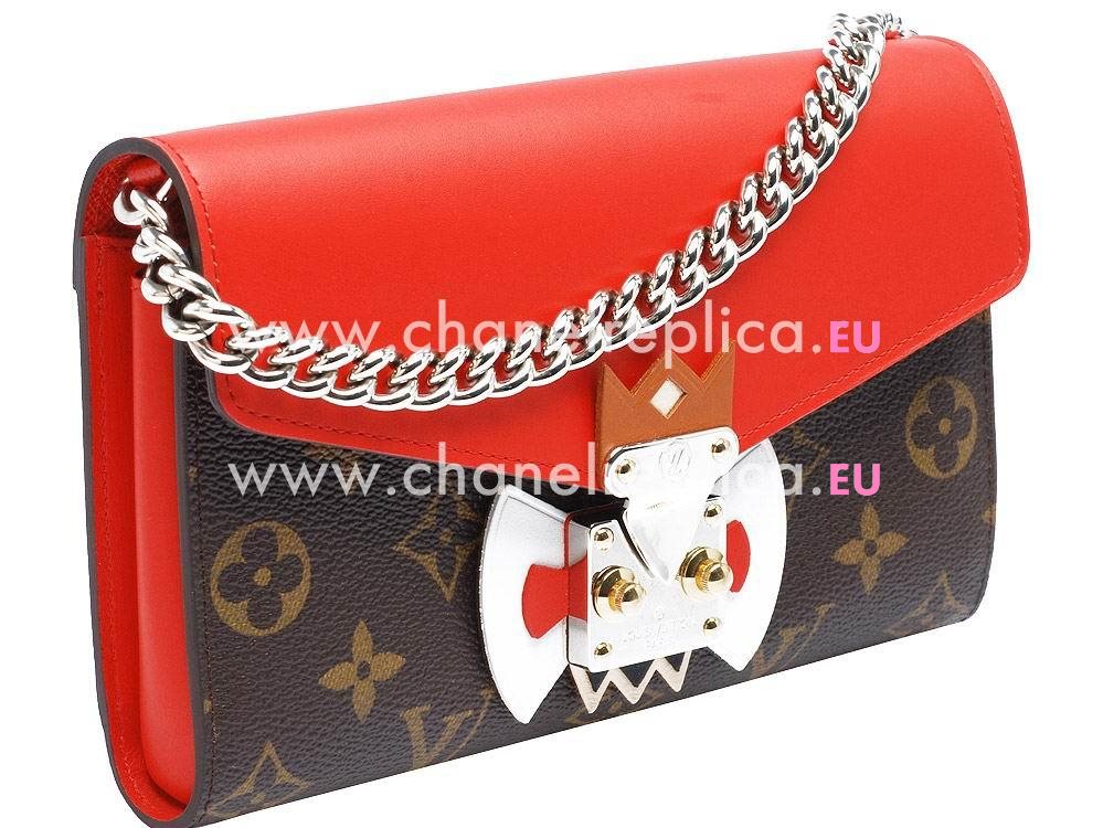 Louis Vuitton Monogram Canvas Tribal Mask Chaine Wallet Red M60797