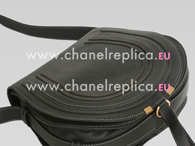 CHLOE Marcie Large Calfskin Crossbody Bag In Black C451372