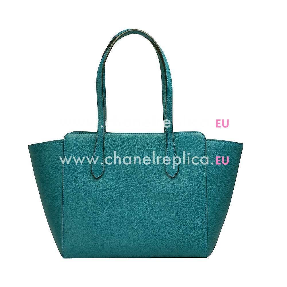 Gucci Swing Caviar Calfskin Leather Bag In Green Blue G5451491