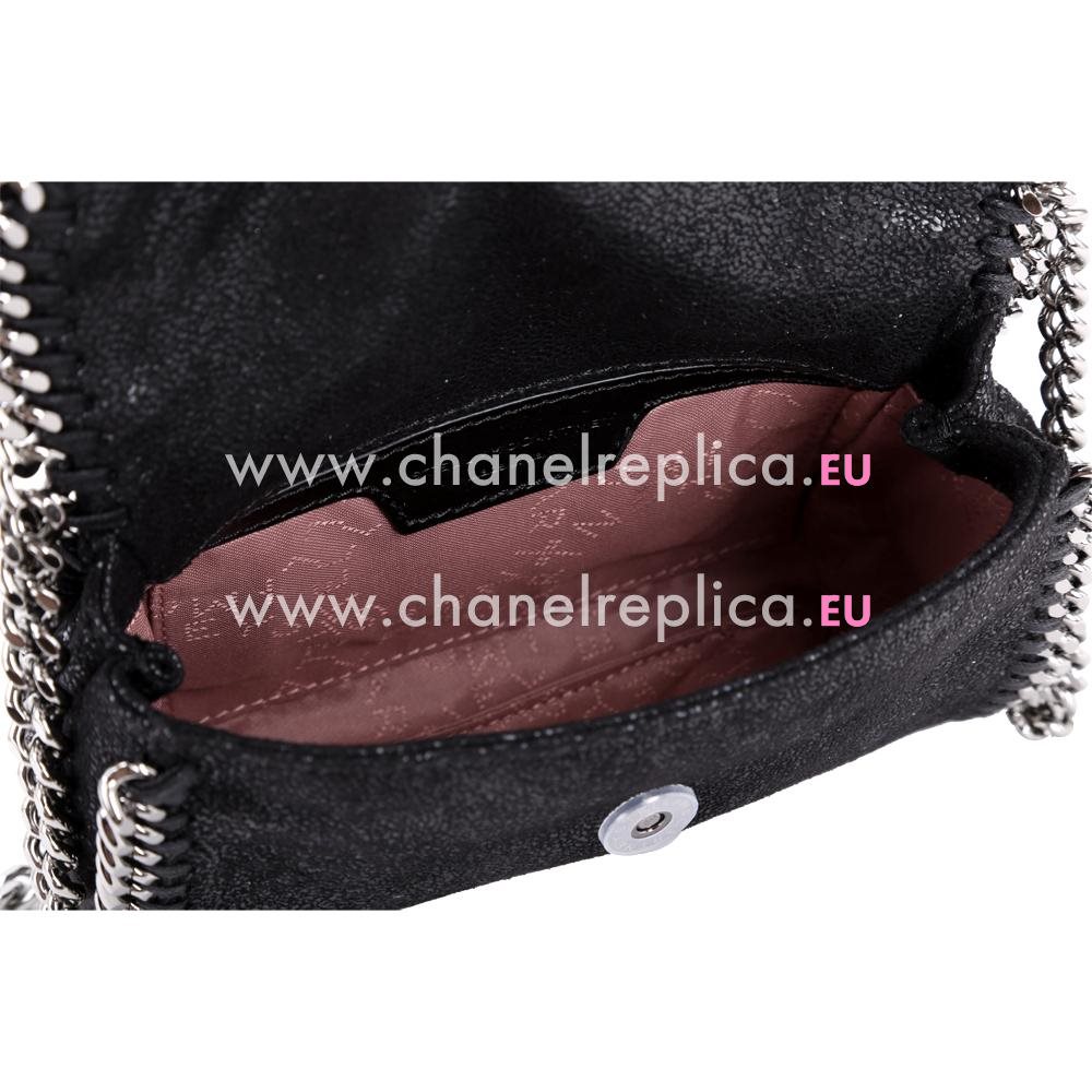 Stella McCartney Falabella Mini Silver Chain Bag Black S896743