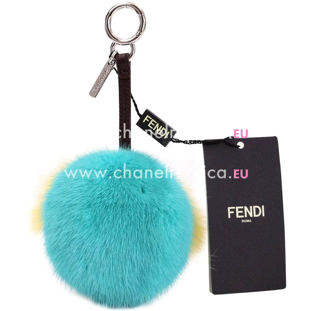 FENDI Dazzling Charm Bag Bugs The Fox Pandent Water Green F6122804