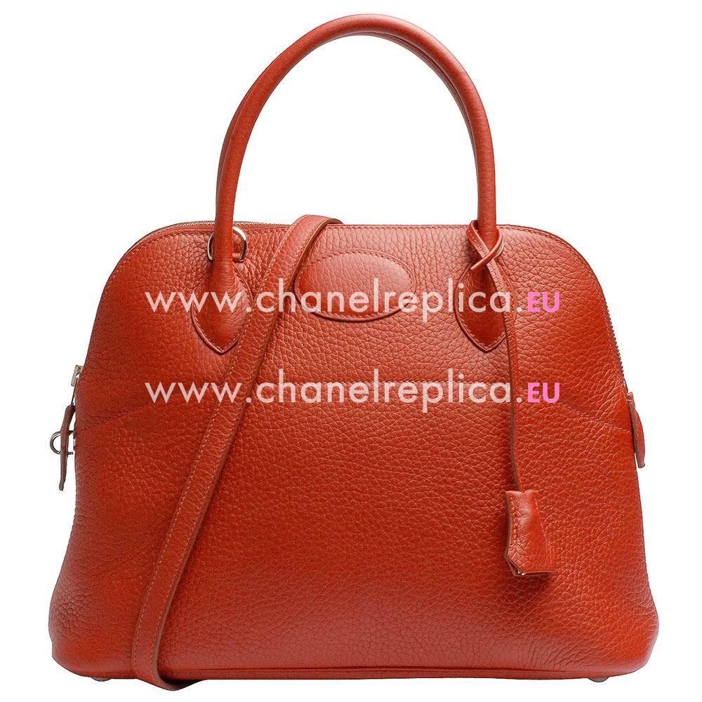 Hermes Bolide 35cm Orange Red Togo Leather Handbag HBO832C5