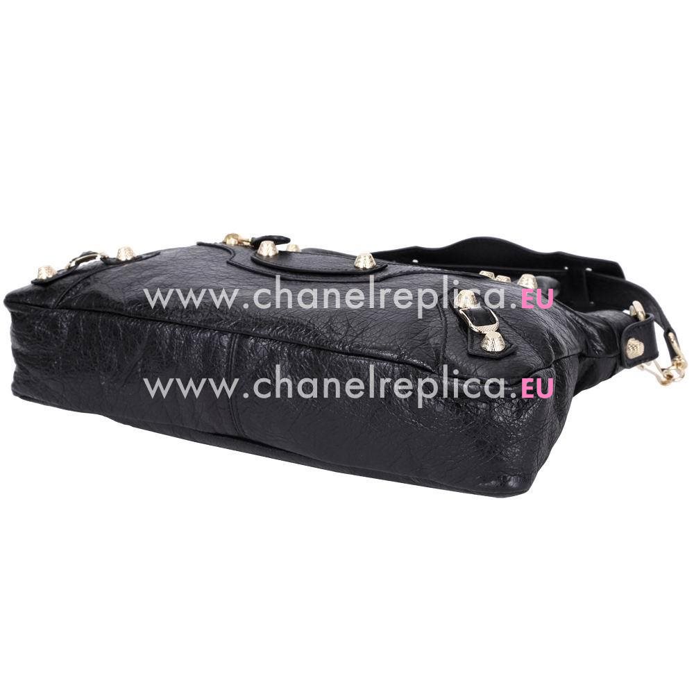 Balenciage Gaint 12 First Lambskin Gold hardware Bag Black B2055101