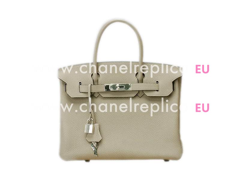 Hermes Birkin 30 Clemence Leather Elephant Grey(Silver) H1042EG