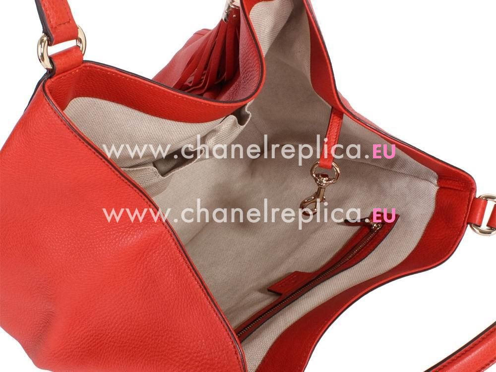 Gucci Soho GG Calfskin Bag Orange Red G282309