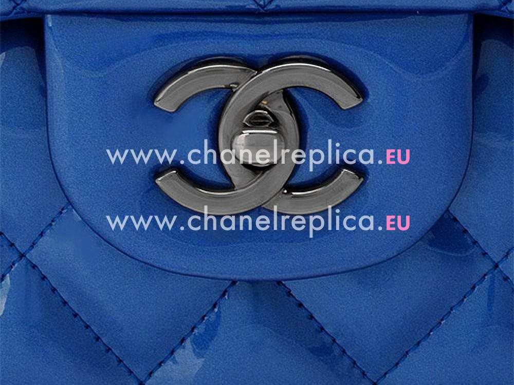 Chanel Patent Lambskin Jumbo Coco Bag Royalblue A58600PLS