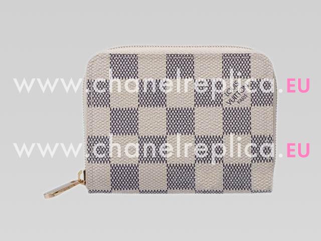 Louis Vuitton Damier Azur Canvas Zippy Coin Purse N63069