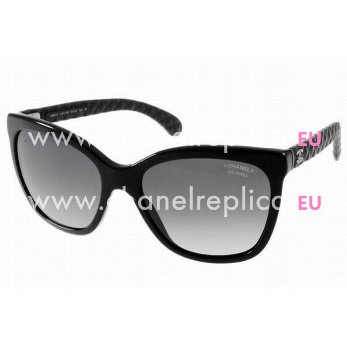 Chanel Metal Plastic Frame Sunglasses Black A7082803