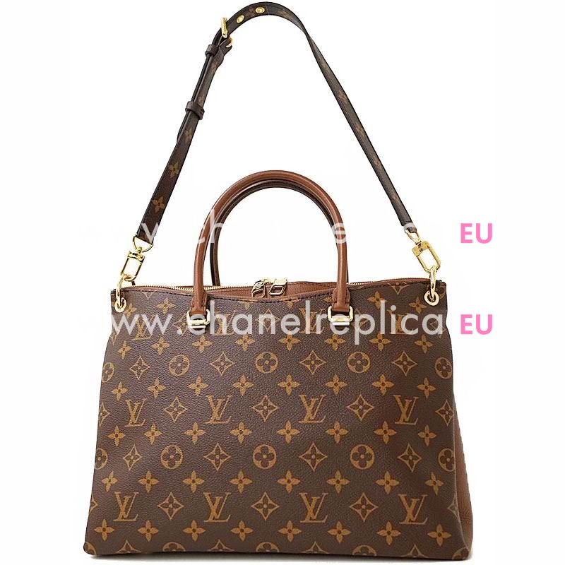 Louis Vuitton Pallas Monogram Canvas Bag Raisin M42755