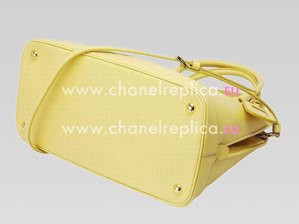 Prada Lux Saffiano Cowhide Handle/Shoulder Bag Yellow P469212