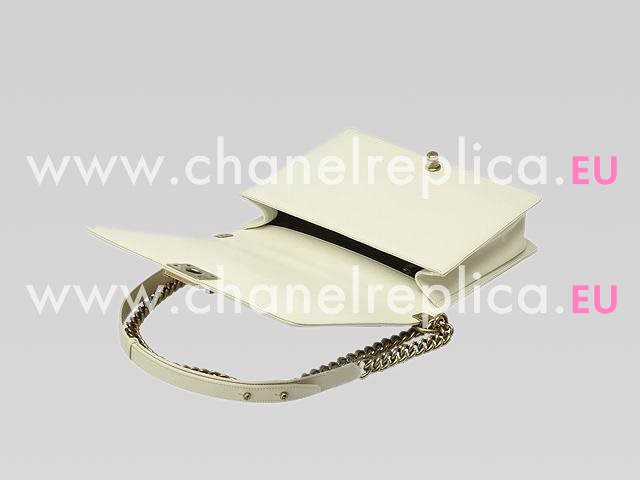 Chanel Boy Jumbo Lambskin Bag Antique-Gold Hardware Ivory A33288