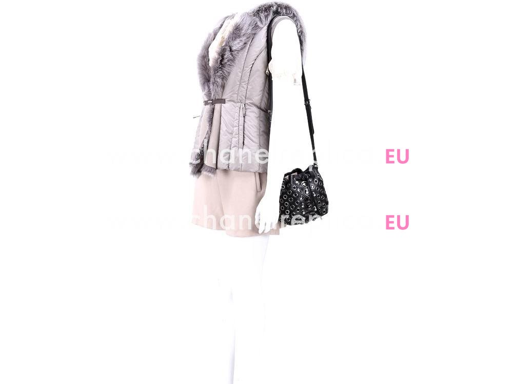 Miu Miu Vele Mini Jewel Embellished Bucket Bag Black RT0559 2E8Q F0002