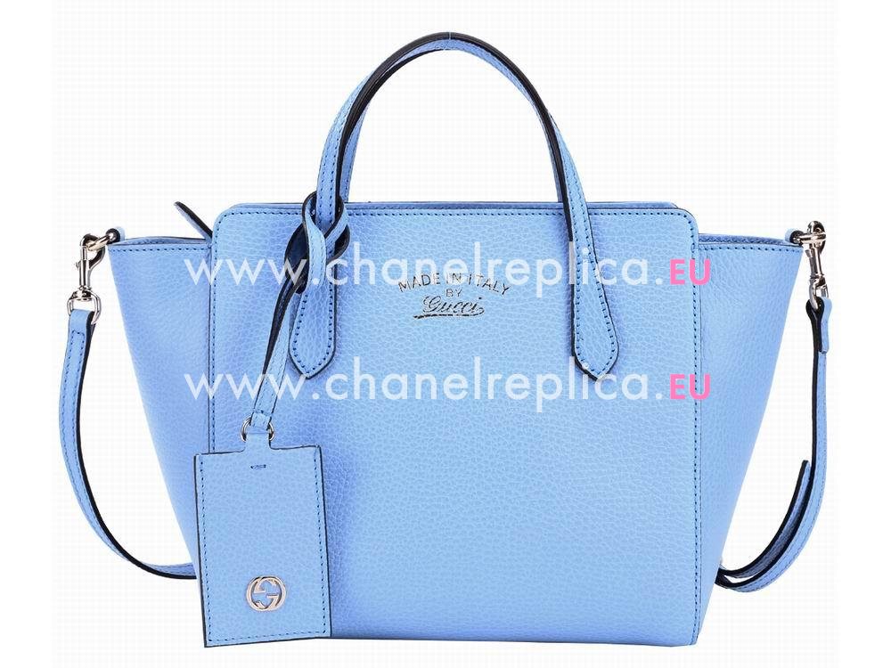 Gucci Swing Mini Calfskin Leather Bag In Sky Blue G368827