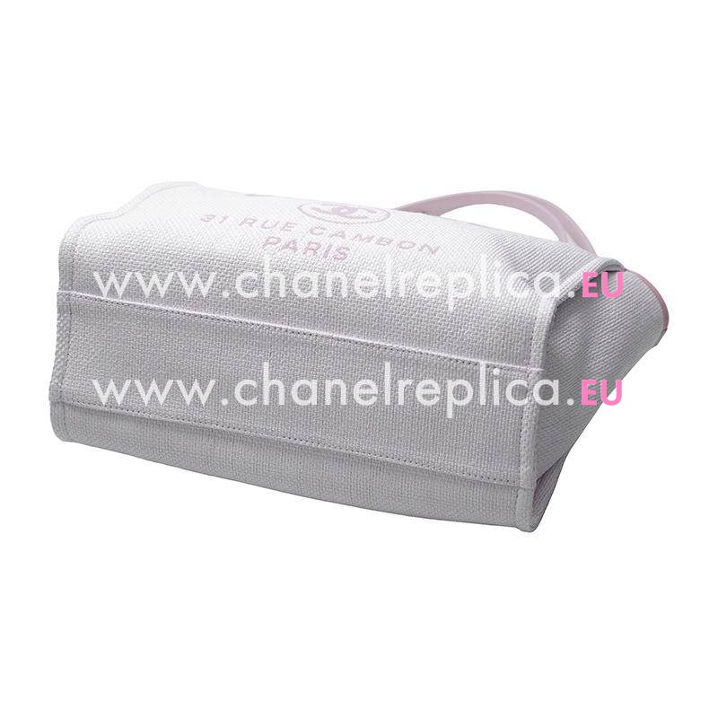 Chanel Canvas Deauville Chain Shoulder Tote Bag Orange A67001CLPINK