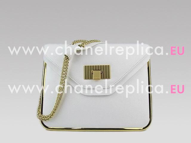 CHLOE SHOULDER BAG 50898 IN BEIGE-WHITE C50898-3