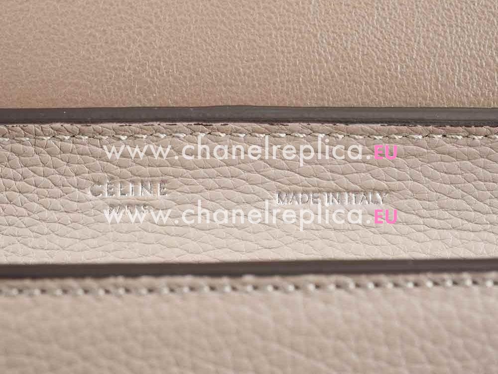 CELINE Medium Calfskin & Chamois Luggage Milk Tea CE486585