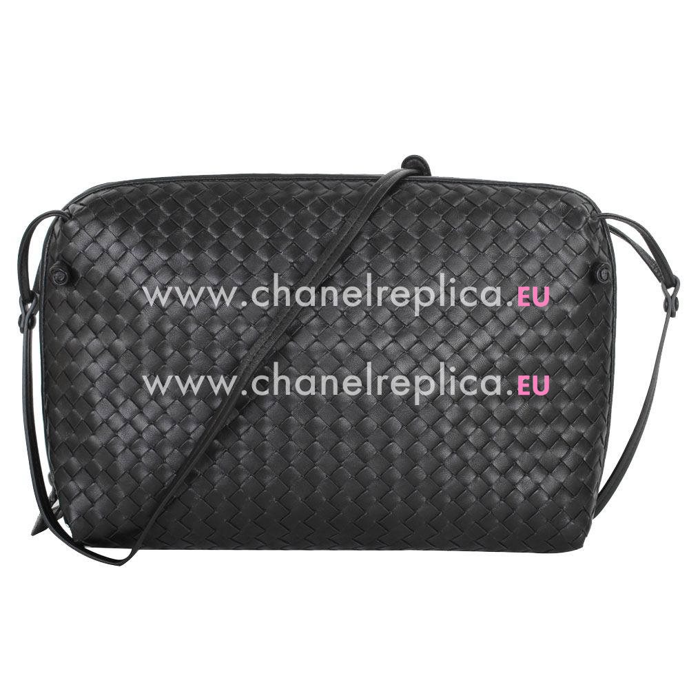 Bottega Veneta Crossbody Nappa Woven Shouldbag Black B5941674