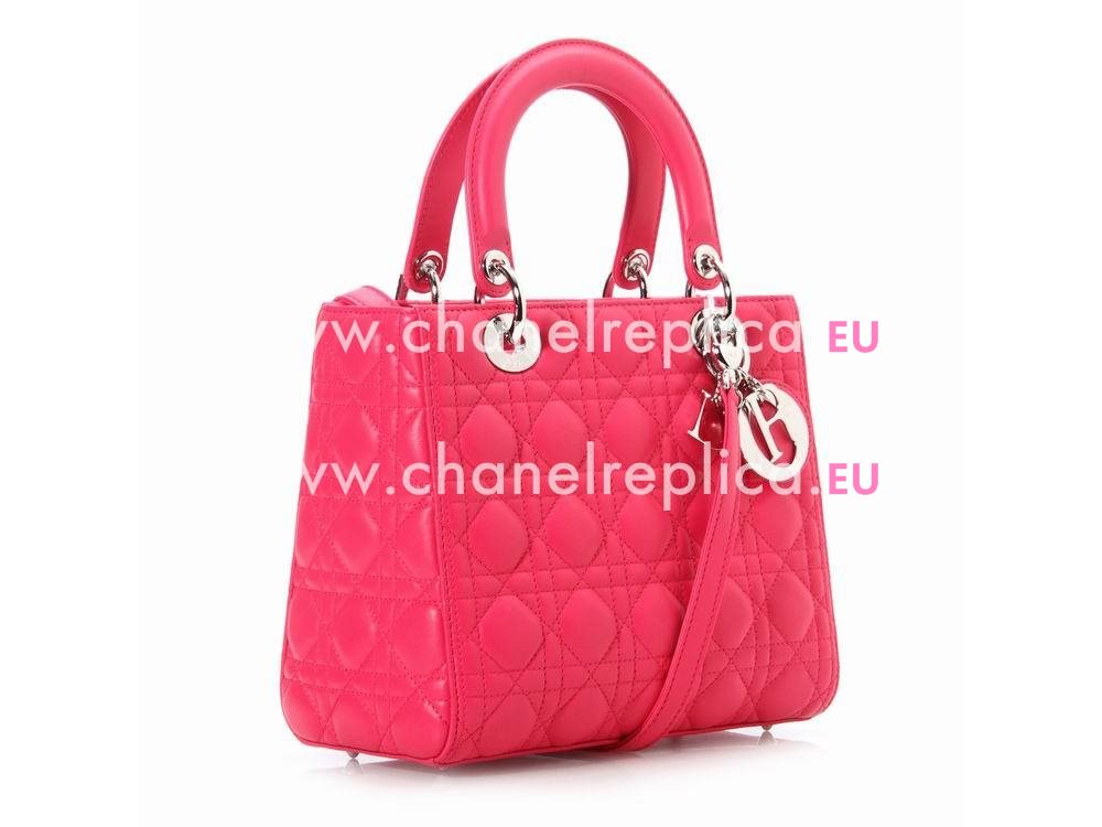 Dior Lady Dior Lambskin Bag Light Red D2888