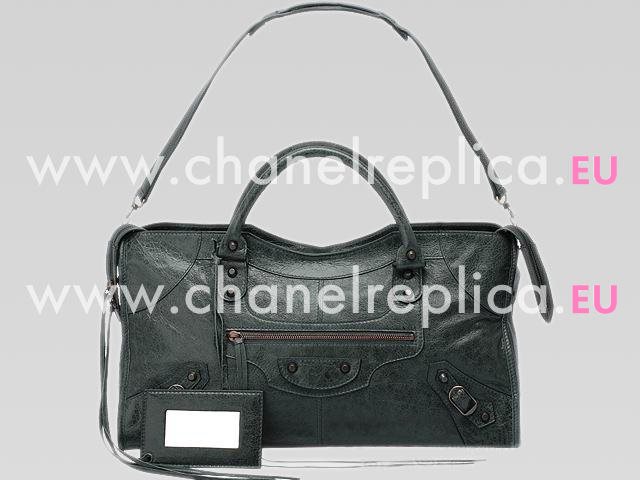 Balenciaga Part-Time Planet Small Stud Bag Deep Gray 168028DG