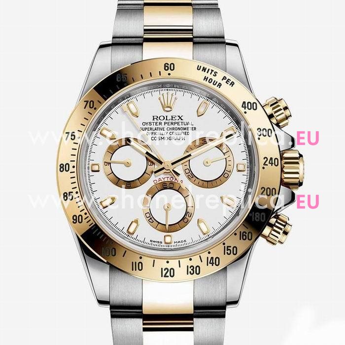 Rolex Datejust Automatic 40mm 18K Gold Stainless Steel Watch White R116523