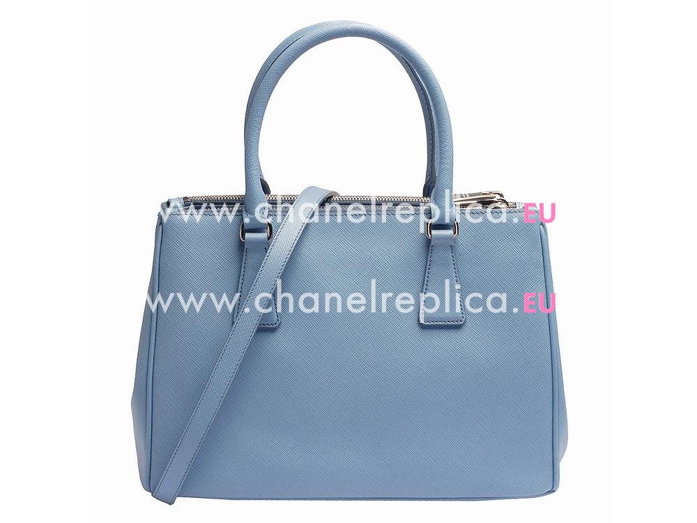 Prada Saffiano Lux Scratch Resistant Calfskin Handbag Light Blue P85226