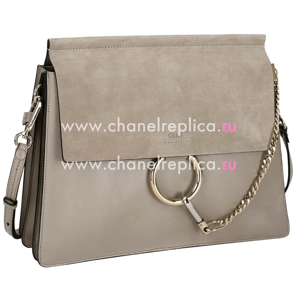 Chloe Faye Calfskin/Chamois Bag In Gray C566782