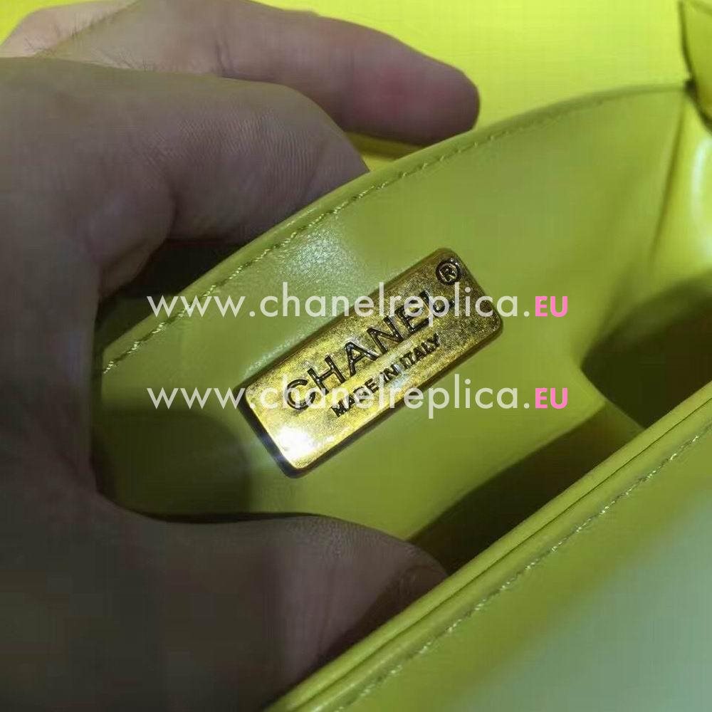 CHANEL LeBoy Copper Hardware South Africa python skin Boy Bag in Yellow C61211104