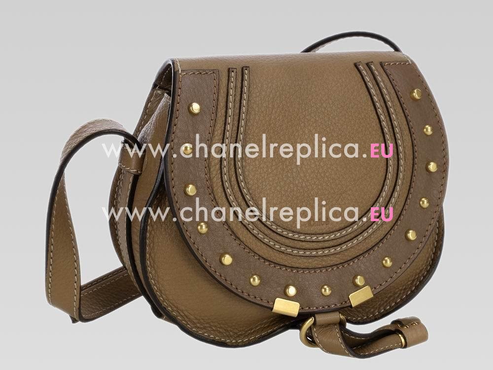 Chloe Marcie Rivet Decoration Mini Crossbody Bag Brown C461824