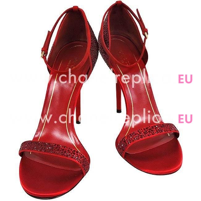 Gucci Leather Hight-heeled Shoes Red G7030208