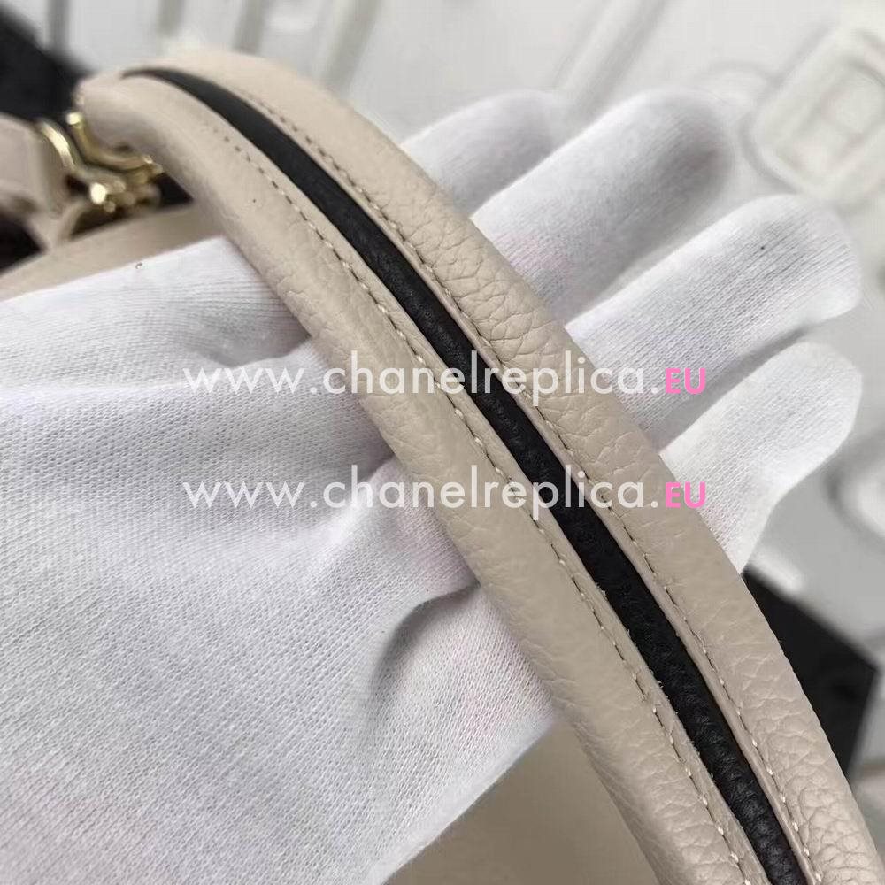 Louis Vuitton Double v calf leather and Monogram canvas Bag M54438