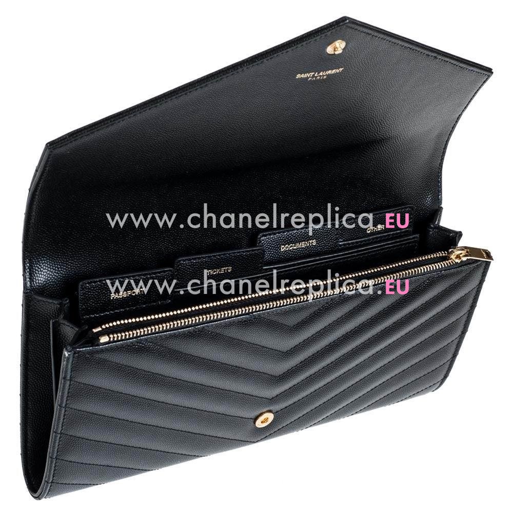 YSL Saint Laurent Caviar Calfskin Y HandBag In Black YSL5780107