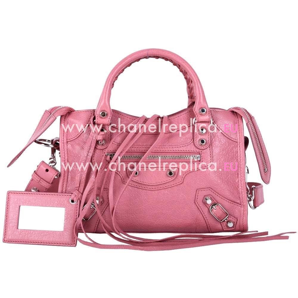 Balenciage City Lambskin Silvery hardware Classic Mini Bag Pink B2055038