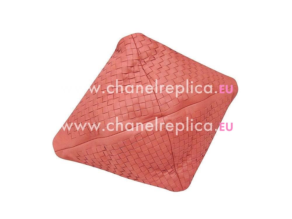 Bottega Veneta Intrecciato Nappa Shoulder Bag Orange Pink BV57825